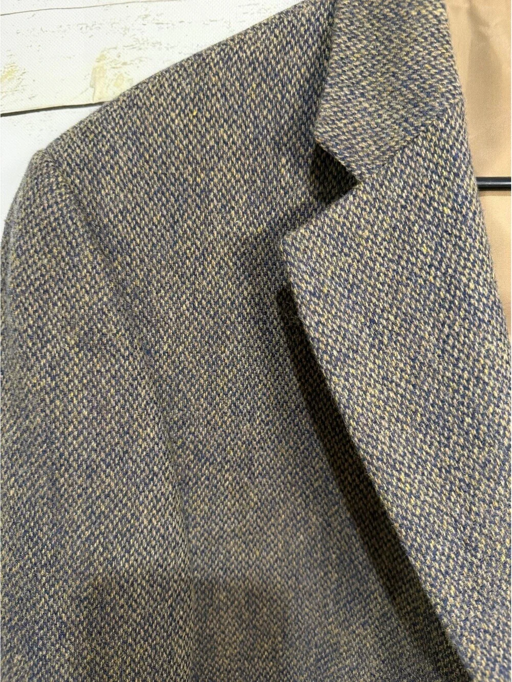 Lacrosse Men's Herringbone Suit Jacket Size 42R 100% Wool Blazer